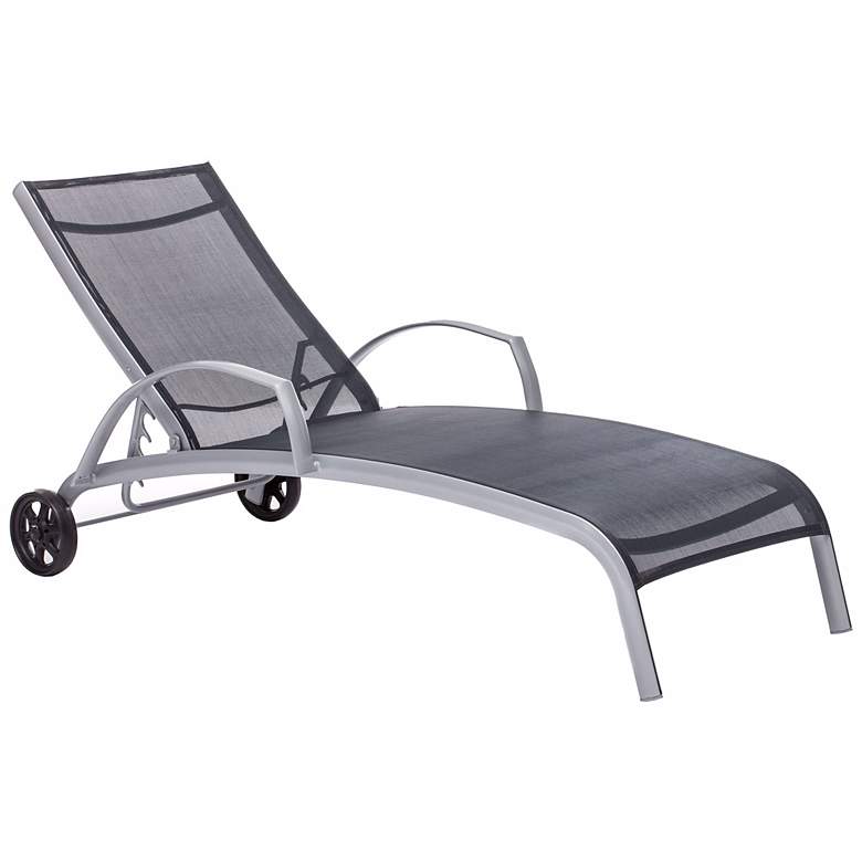 Image 1 Zuo Casam Black and Silver Outdoor Lounge