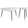 Zuo Cavaldos White and Black Accent Tables Set of 2