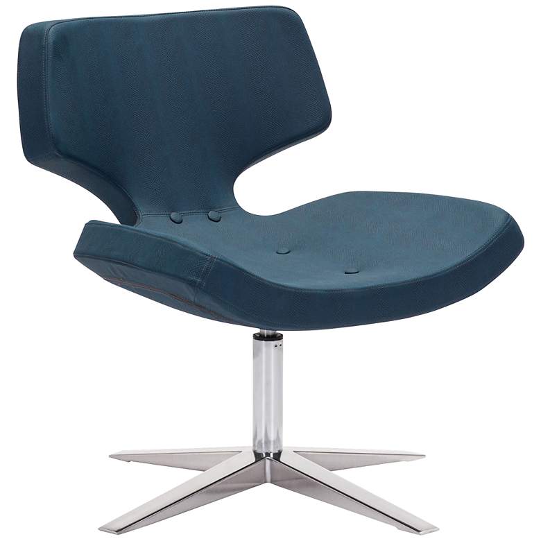 Image 1 Zuo Charleroi Ostrich Ultramarine Modern Occasional Chair