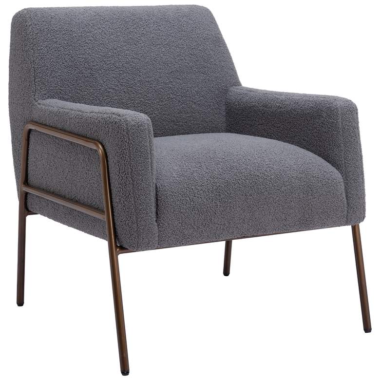 Image 1 Zuo Charleston 27 1/4" Wide Modern Gray Fabric Accent Chair