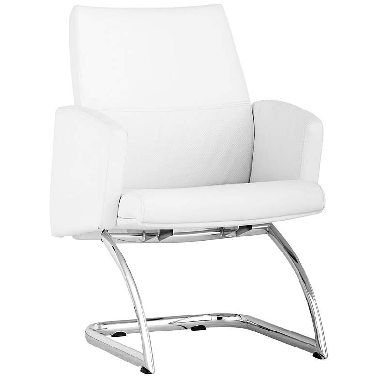 Image 1 Zuo Chieftain White Leatherette Conference Chair