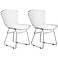 Zuo Chrome Wire Modern Dining Chairs Set of 2