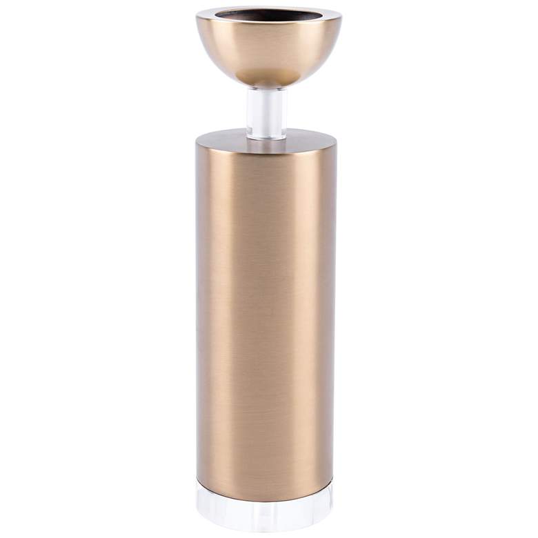 Image 1 Zuo Cilinder Medium Gold Tealight Candle Holder