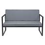 Zuo Claremont Gray Faux Leather Loveseat