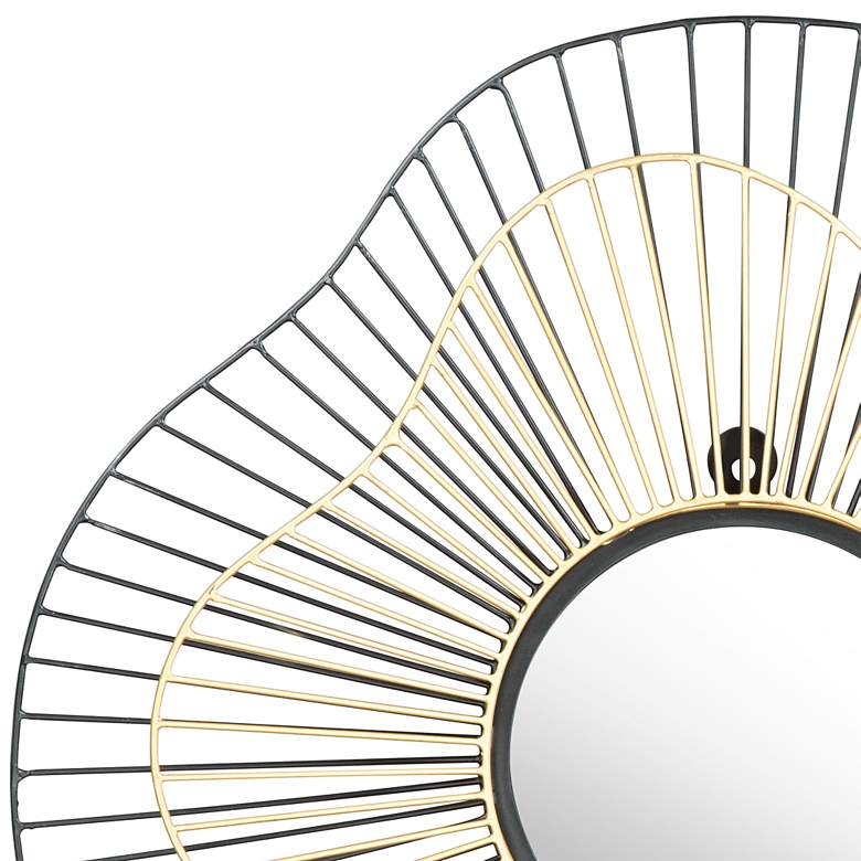 Image 3 Zuo Comet Gold Black 21 3/4" Round Decorative Wall Mirror more views