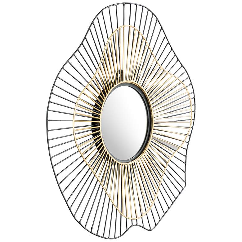 Image 5 Zuo Comet Gold Black 21 3/4" Round Decorative Wall Mirror more views