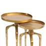 Zuo Como Antique Gold Tripod Accent Modern Tables Set of 2 in scene