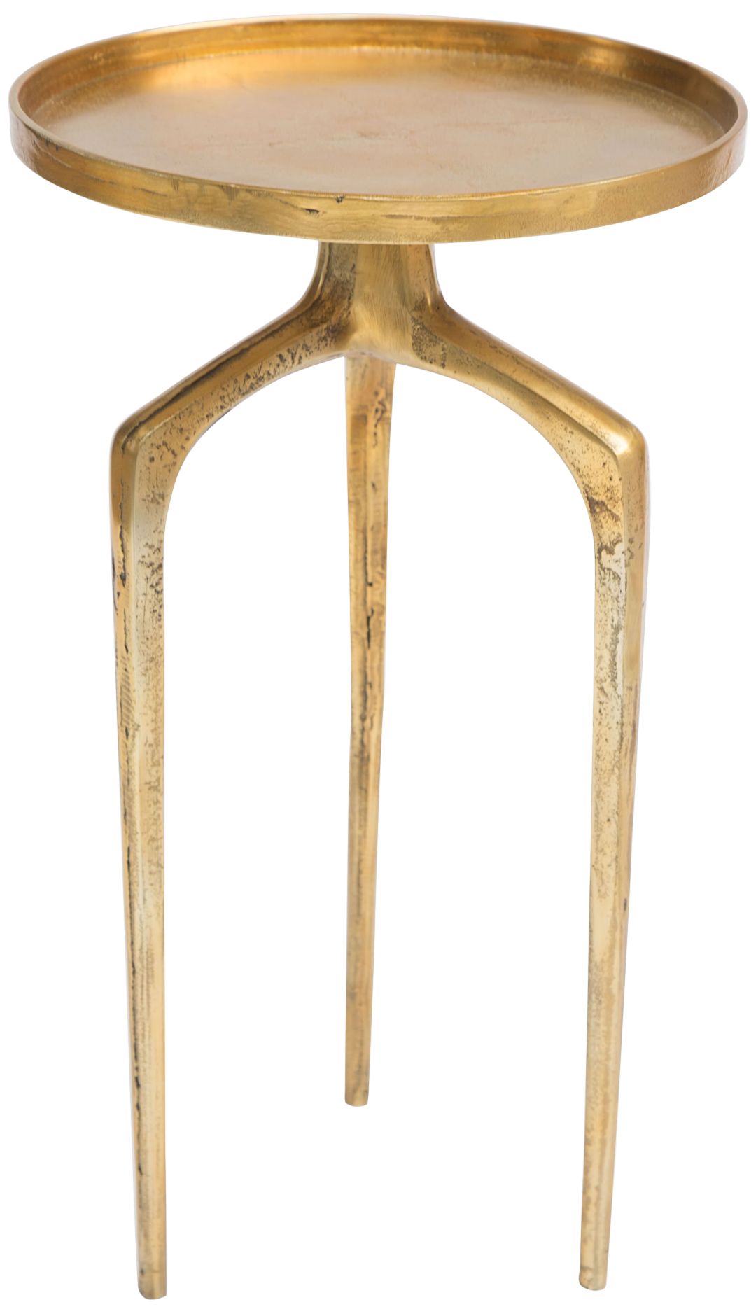 Zuo Como Antique Gold Tripod Accent Modern Tables Set of 2 in scene