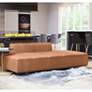 1_Zuo Confection 79" Wide Brown Faux Leather Sofa