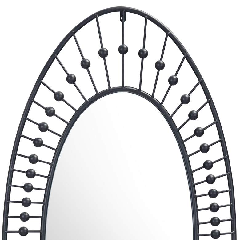 Zuo Cusp Black 23 1/2&quot; x 47 1/4&quot; Oval Wall Mirror more views