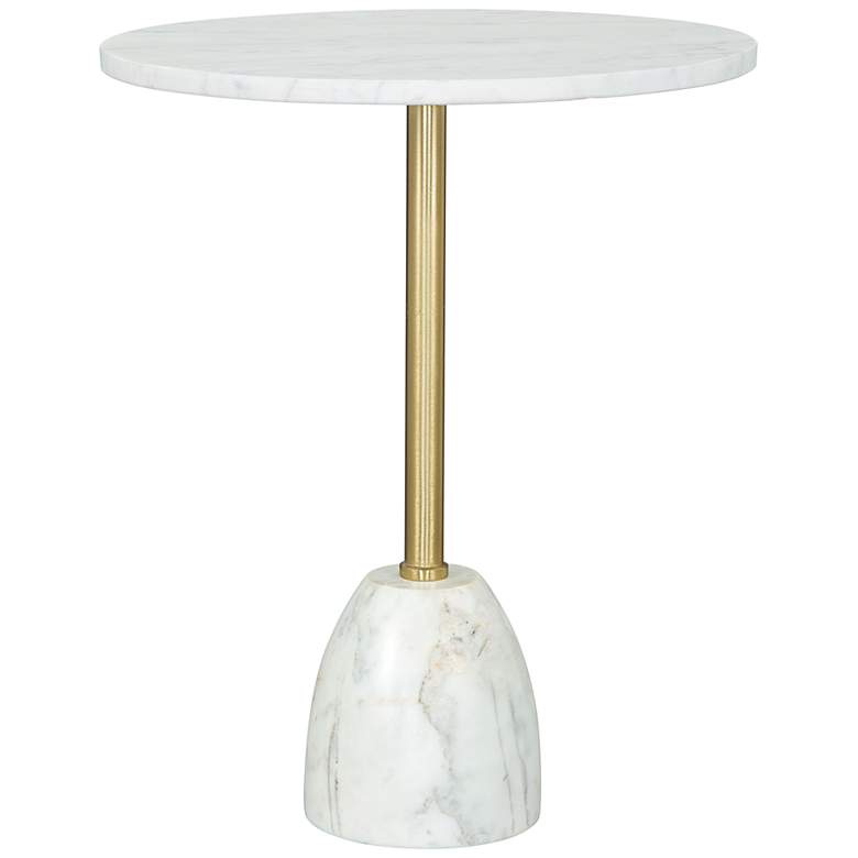 Image 1 Zuo Cynthia 16" Wide White and Gold Side Table