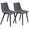 Zuo Daniel Gray Faux Leather Dining Chairs Set of 2