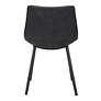 Zuo Daniel Vintage Black Faux Leather Dining Chairs Set of 2