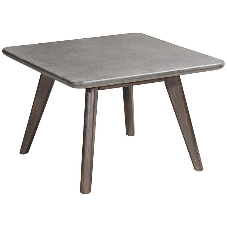 Image 1 Zuo Daughter Cement and Natural Wood Outdoor Coffee Table