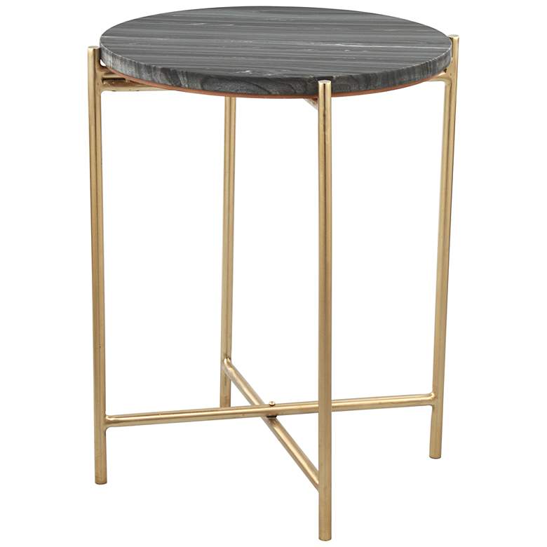 Image 1 Zuo David 18 inch Wide Gold Side Table