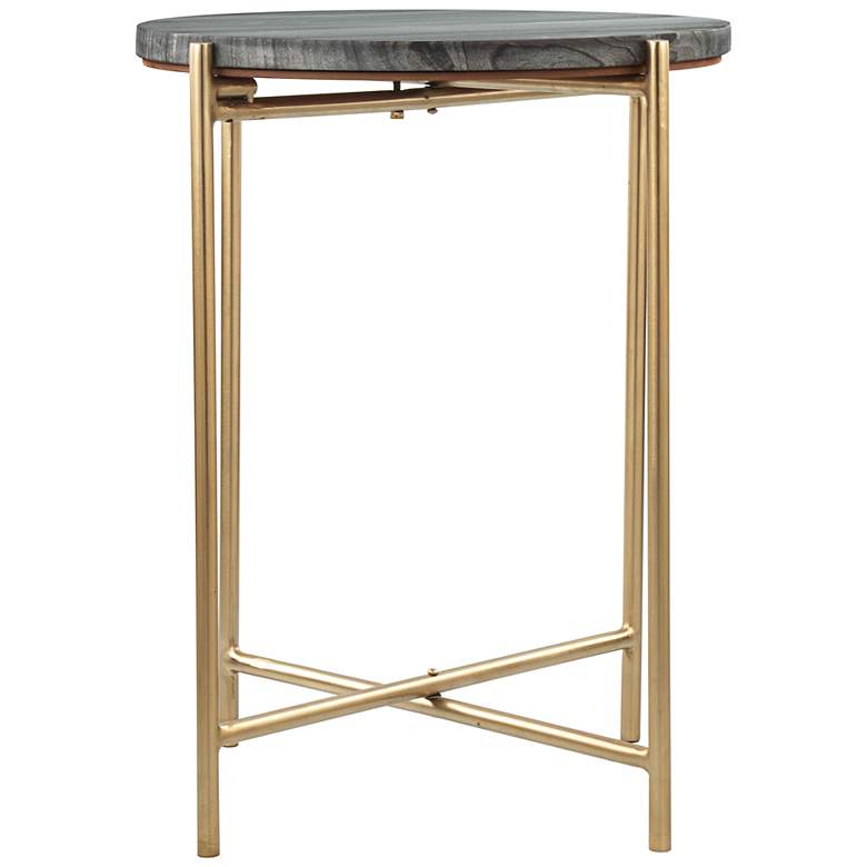 Image 6 Zuo David 18" Wide Gold Side Table more views