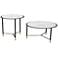 Zuo Davis Black and White Round Coffee Tables Set of 2