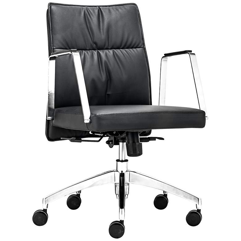 Image 1 Zuo Dean Adjustable Black Low Back Office Chair