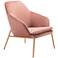Zuo Debonair Pink Velvet Armchair