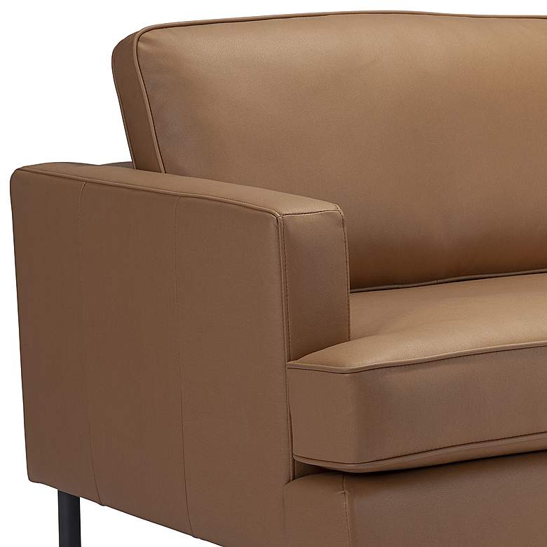 Image 2 Zuo Decade 72" Wide Brown Faux Leather Sofa more views