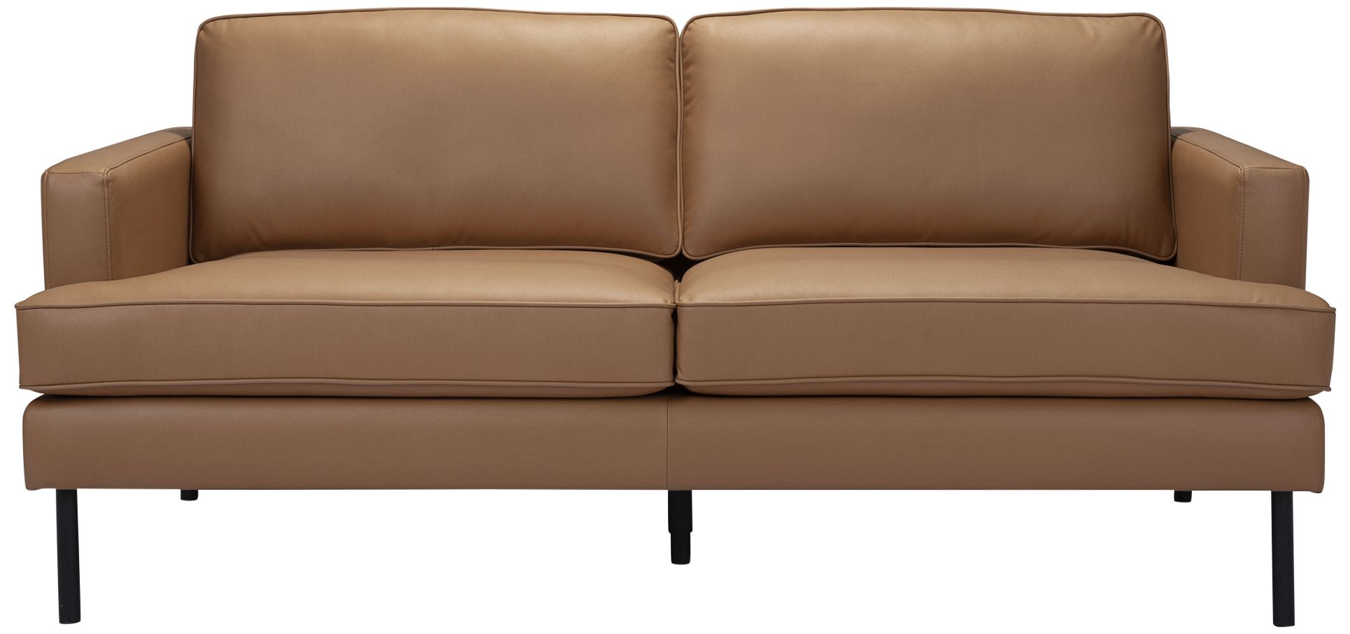 Zuo Decade 72" Wide Brown Faux Leather Sofa