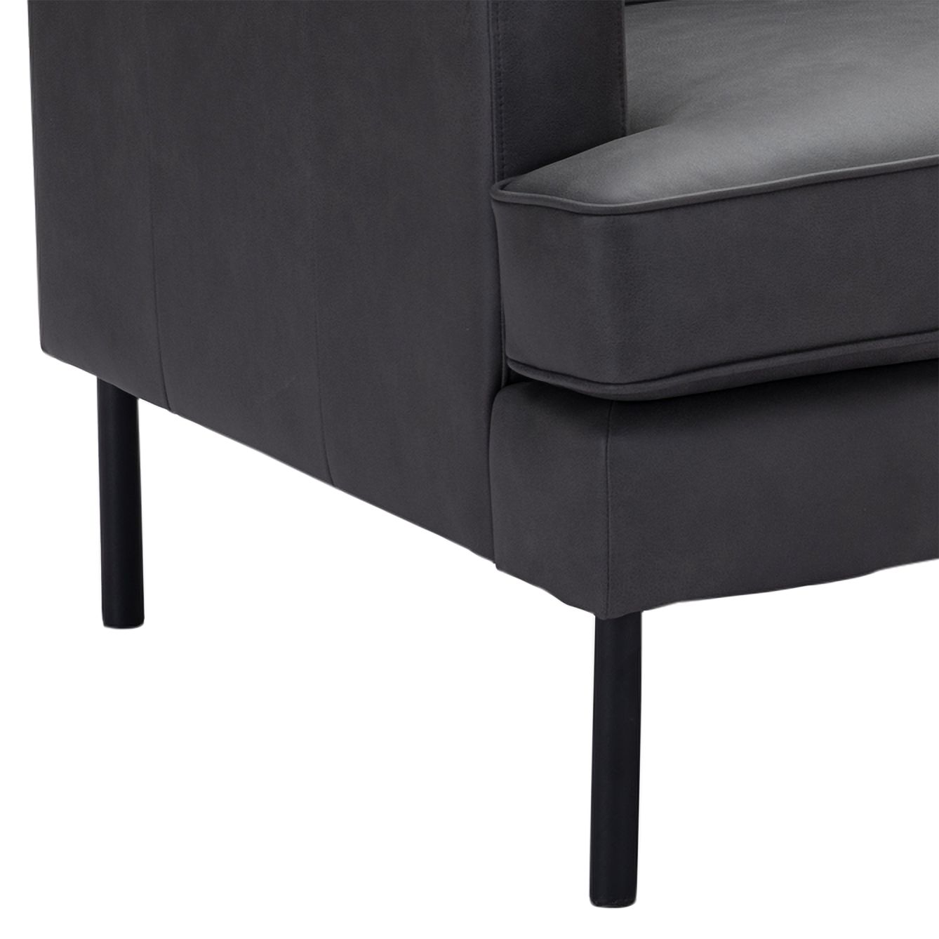 Image 3 Zuo Decade 72" Wide Vintage Gray Faux Leather Sofa more views