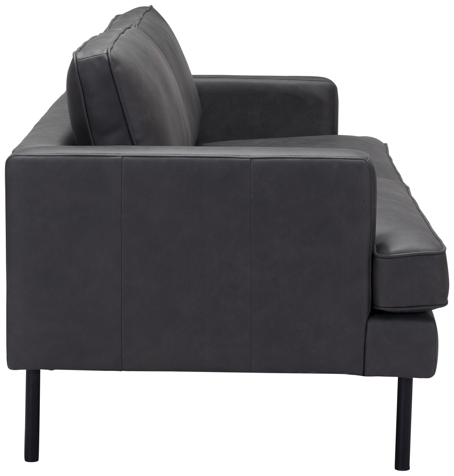 Image 5 Zuo Decade 72" Wide Vintage Gray Faux Leather Sofa more views