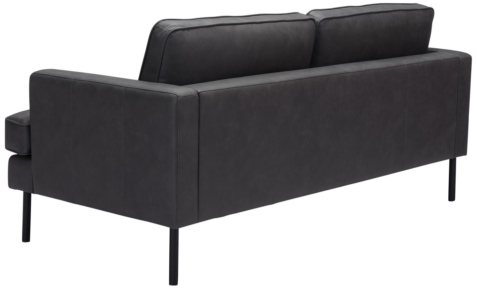 Image 7 Zuo Decade 72" Wide Vintage Gray Faux Leather Sofa more views