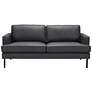 Zuo Decade 72" Wide Vintage Gray Faux Leather Sofa