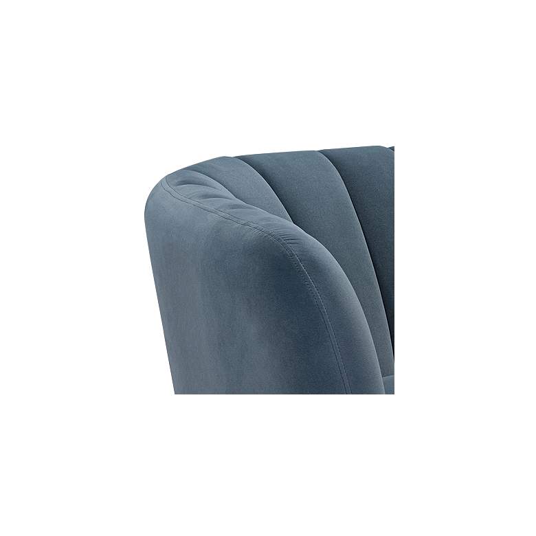 Image 2 Zuo Deco 70 inch Wide Gray Velvet Channel Tufted Modern Sofa more views