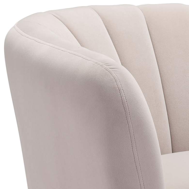 Image 2 Zuo Deco Beige Channel Tufted Modern Accent Chair more views