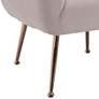 Zuo Deco Beige Channel Tufted Modern Accent Chair