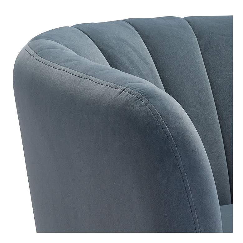 Image 2 Zuo Deco Gray Channel Tufted Modern Accent Chair more views