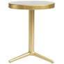 Zuo Derby 16" Wide Brass Tripod Accent Table