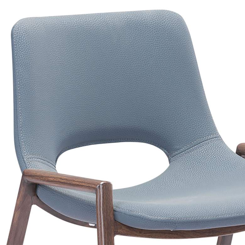 Image 2 Zuo Desi 25 1/2" Gray Faux Leather Modern Counter Chairs Set of 2 more views