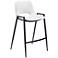 Zuo Desi 26" White Faux Leather Counter Stools Set of 2