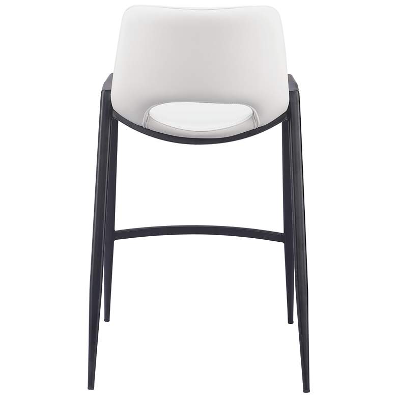 Image 3 Zuo Desi 26" White Faux Leather Counter Stools Set of 2 more views