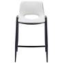 5_Zuo Desi 26" White Faux Leather Counter Stools Set of 2 more views