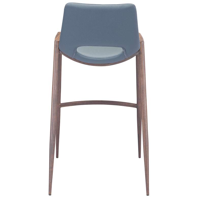 Image 5 Zuo Desi 29 1/4" Gray Faux Leather Modern Bar Chairs Set of 2 more views