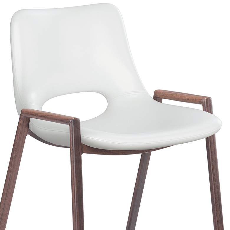 Image 3 Zuo Desi 29 1/4" White Faux Leather Bar Stools Set of 2 more views