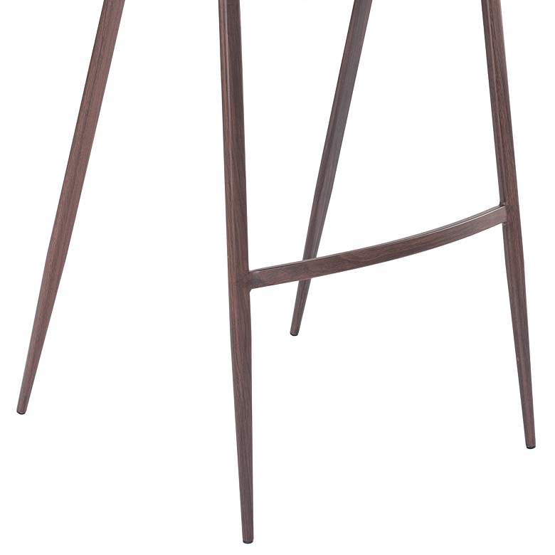 Image 4 Zuo Desi 29 1/4" White Faux Leather Bar Stools Set of 2 more views