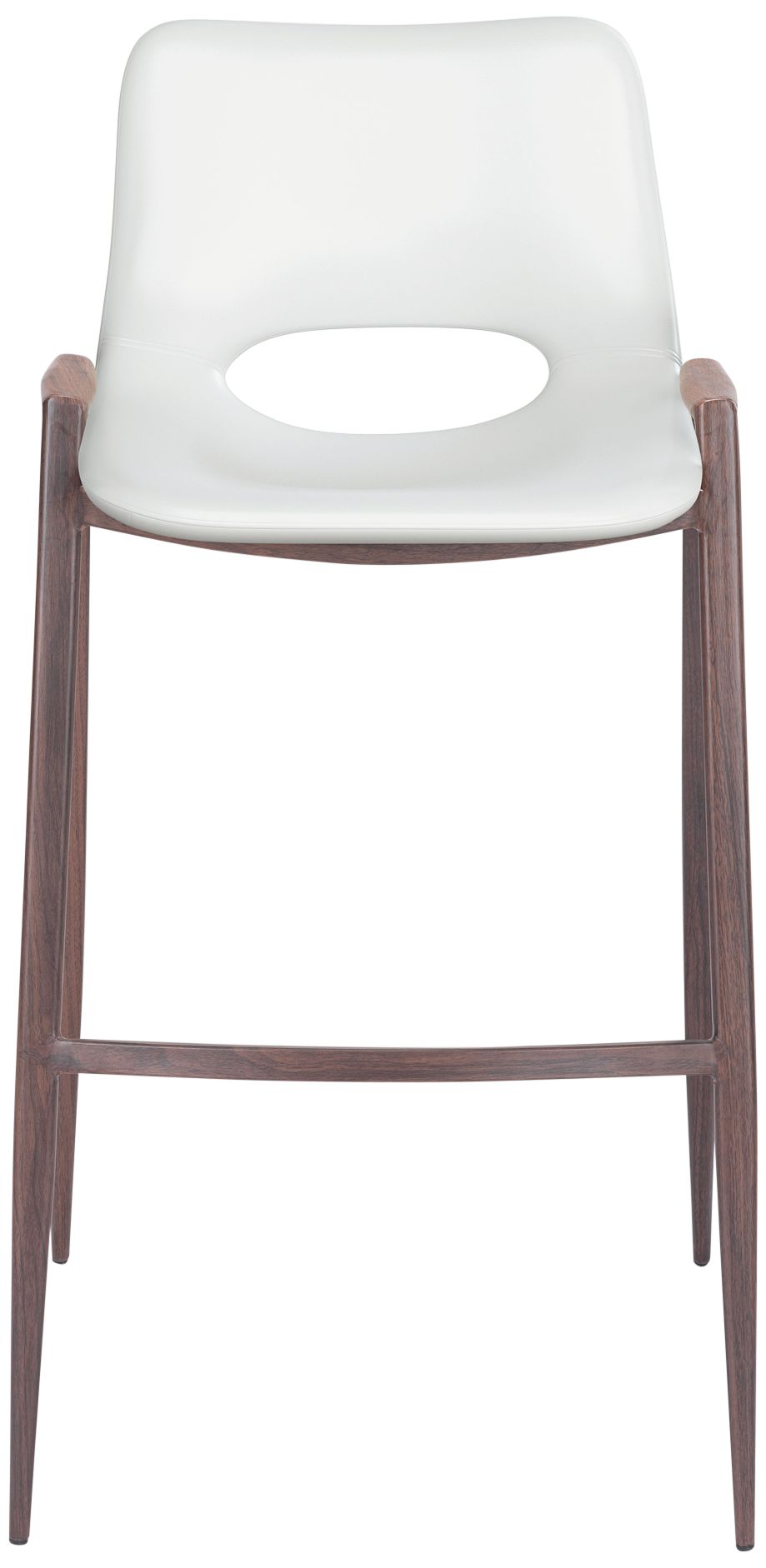 Zuo Desi 29 1/4" White Faux Leather Bar Stools Set of 2 in scene