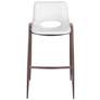 Zuo Desi 29 1/4" White Faux Leather Bar Stools Set of 2 in scene