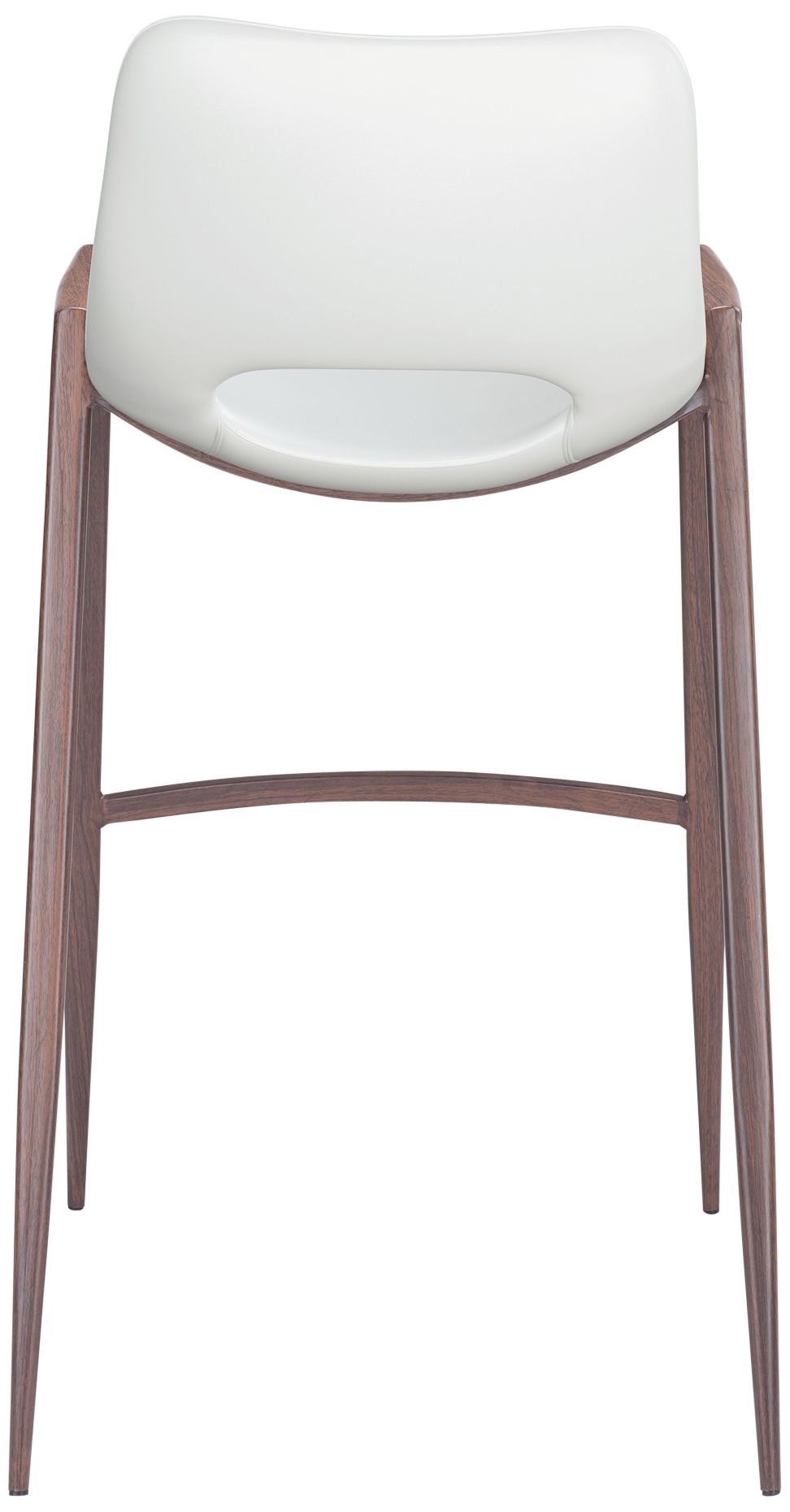 Zuo Desi 29 1/4" White Faux Leather Bar Stools Set of 2 in scene