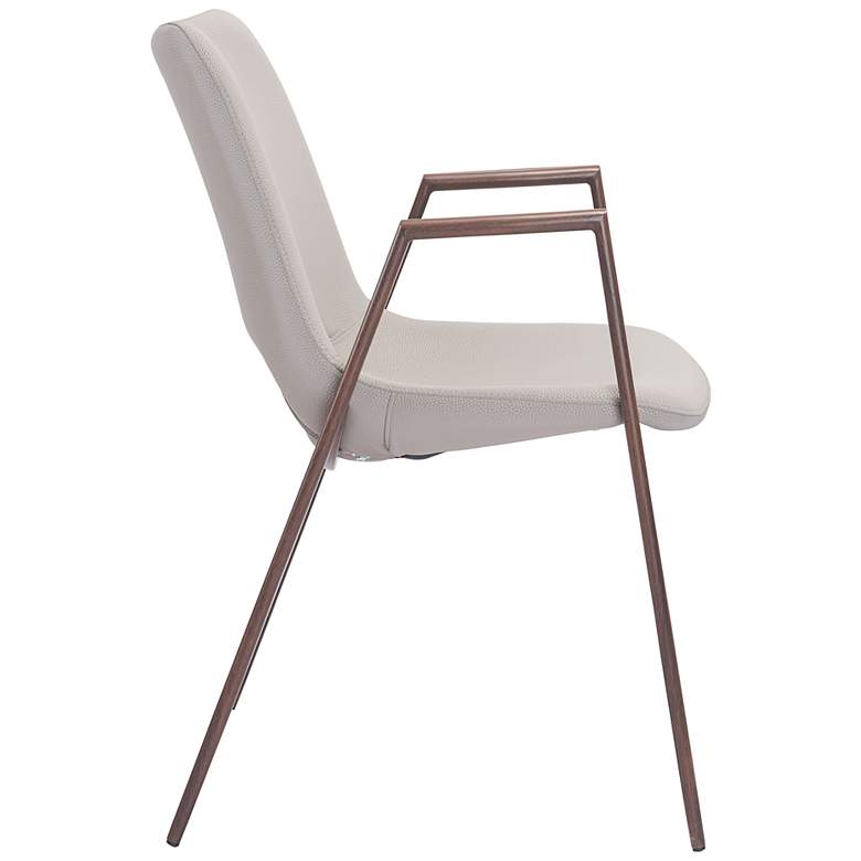 Image 7 Zuo Desi Beige Faux Leather Dining Chairs Set of 2 more views