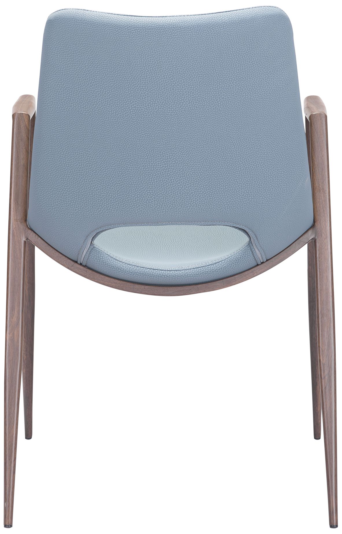 Zuo Desi Gray Faux Leather Dining Chairs Set of 2