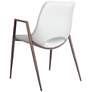 Zuo Desi White Faux Leather Dining Chairs Set of 2