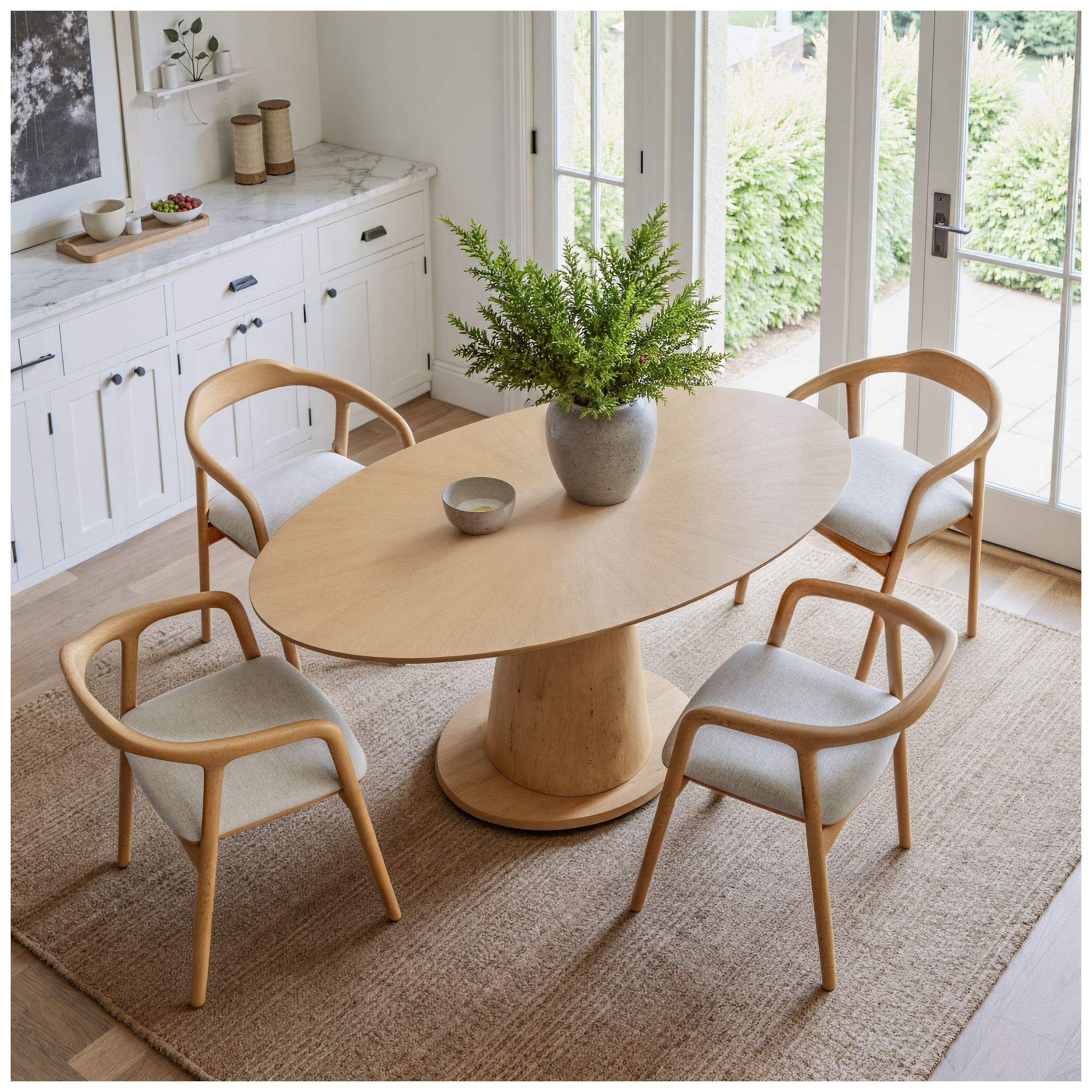 Image 6 Zuo Disque 63" Wide Oval Profile Modern Wood Dining Table more views