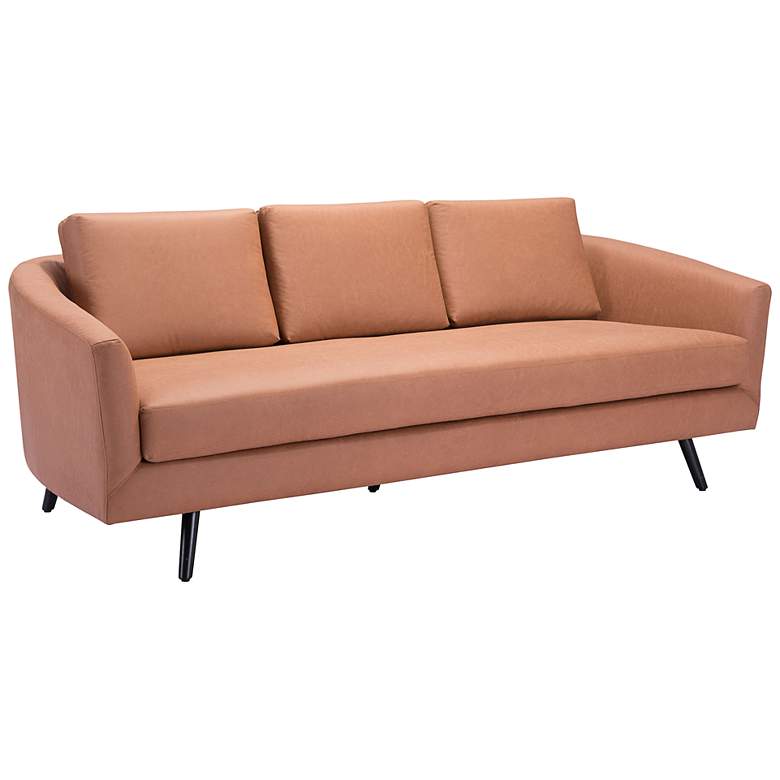 Image 2 Zuo Divinity 79 1/2" Wide Brown Faux Leather Sofa