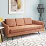 Zuo Divinity 79 1/2" Wide Brown Faux Leather Sofa